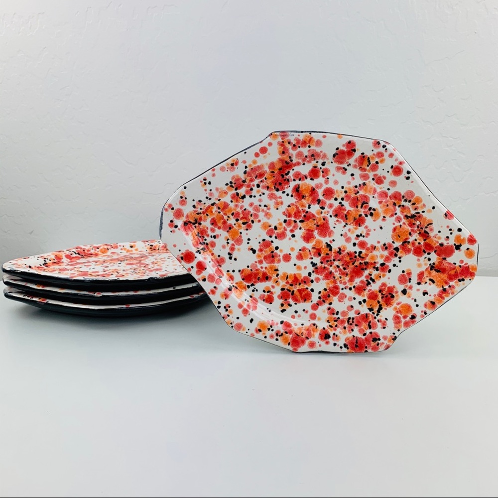 VTG Atomic Speckled Orange Coral Plates